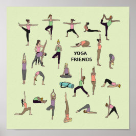 Yoga, Yoga-Freunde-Poster Poster