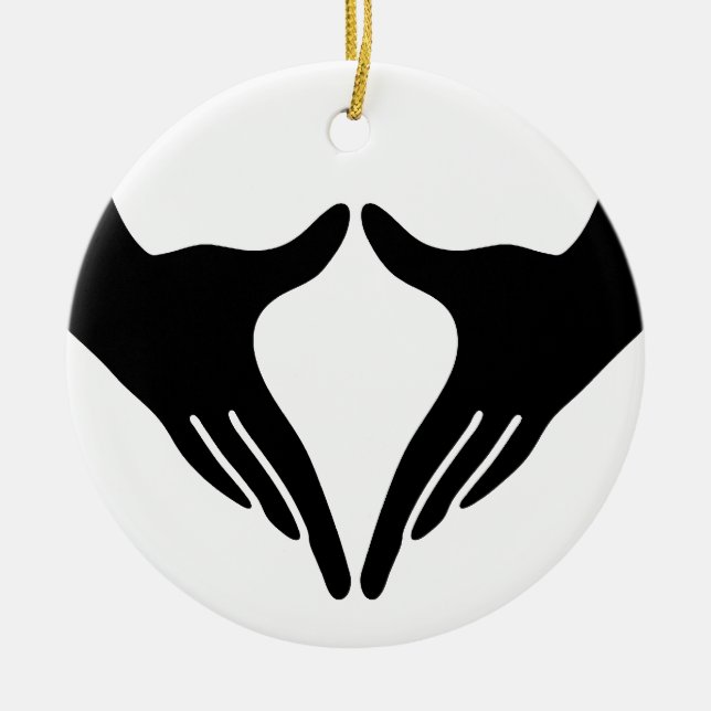Yoga Yoni Mudra Keramikornament (Vorne)