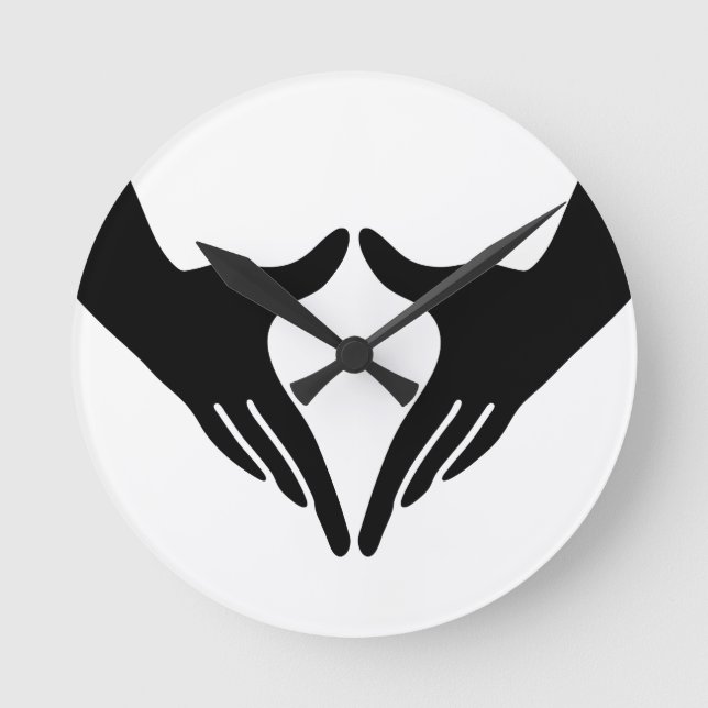 Yoga Yoni Mudra Runde Wanduhr (Vorderseite)