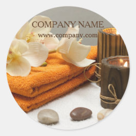 Yoga Zen Aromatherapie Skincare WELLNESS-CENTER Ma Runder Aufkleber