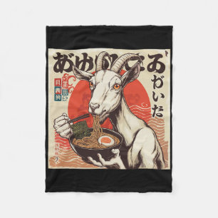 Yoga-Ziege Kuscheltier Ziege Ramen Japanisch Kawai Fleecedecke