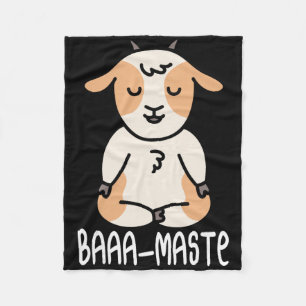 Yoga-Ziege Lotus-Position Yogi Frauen Meditation Z Fleecedecke
