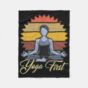 Yoga Zuerst Meditation Zen Geschenk Fleecedecke