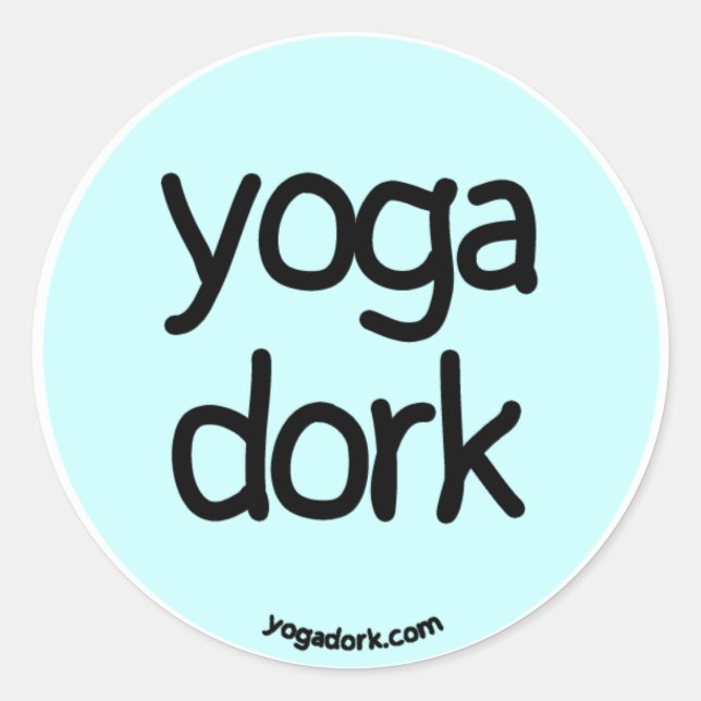 Yogadork Aufkleber aquamarin (Vorderseite)