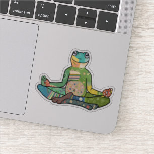 Yogafrosch Aufkleber