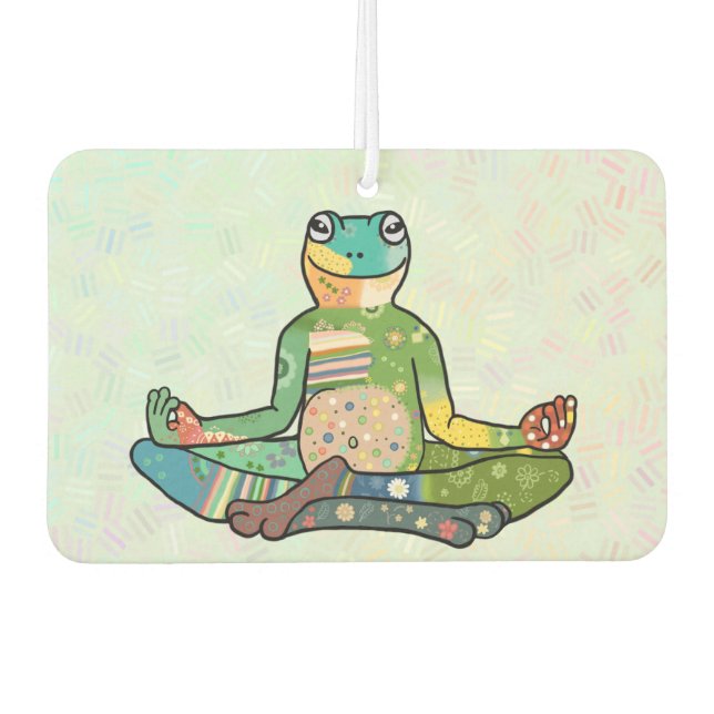Yogafrosch Autolufterfrischer (Vorderseite)