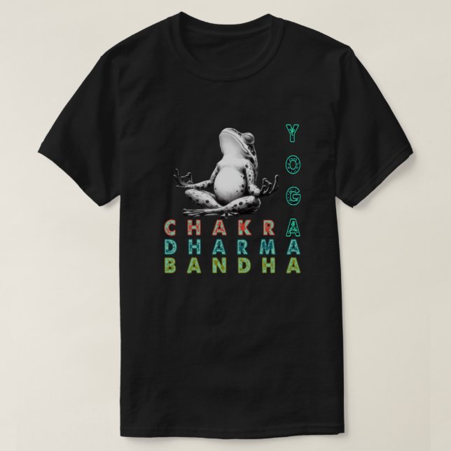 Yogafrosch, Chakrafrosch T-Shirt (Design vorne)