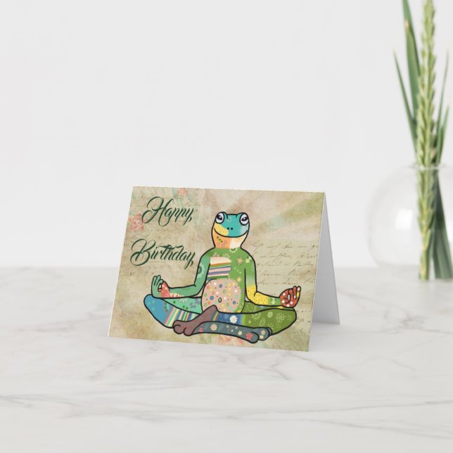 Yogafrosch Karte (Vorderseite)