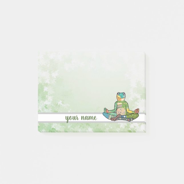 Yogafrosch Klebezettel Post-it Klebezettel (Vorderseite)