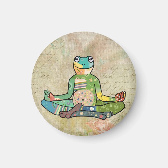 Yogafrosch Magnet (Vorne)