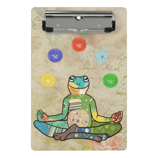 yogafrosch mini klemmbrett (Vorderseite)
