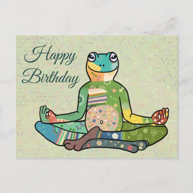 Yogafrosch Postkarte (Vorderseite)