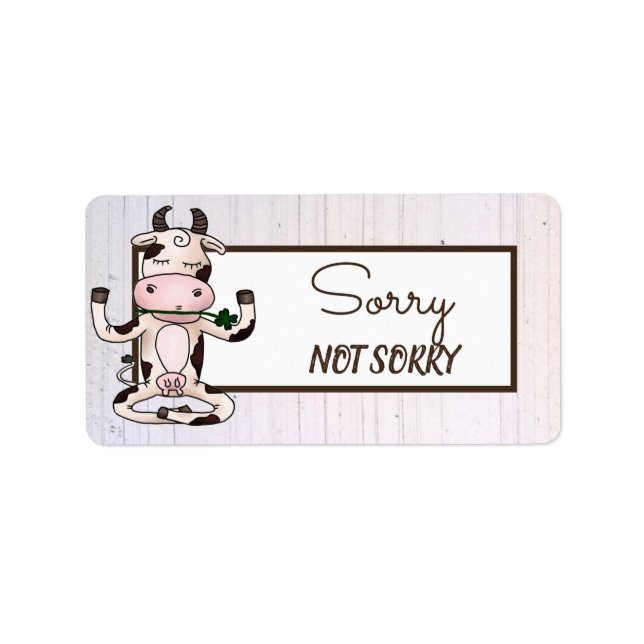 Yogakuh Adressaufkleber (Vorne)