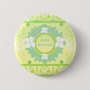Yogalebensstil Abzeichen Button