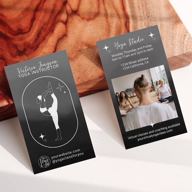 Yogalehrer-Lehrer-Lehrerin Visitenkarte (Von Creator hochgeladen)
