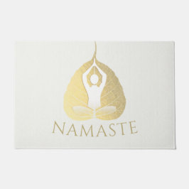 Yogalehrer Welcome Mediation Pose Bodhi Leaf Fußmatte