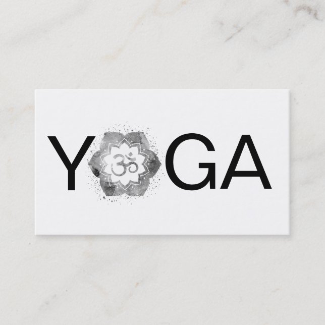 *~* Yogalehrerin OM Lotus Mandala Lehrerin Visitenkarte (Vorderseite)