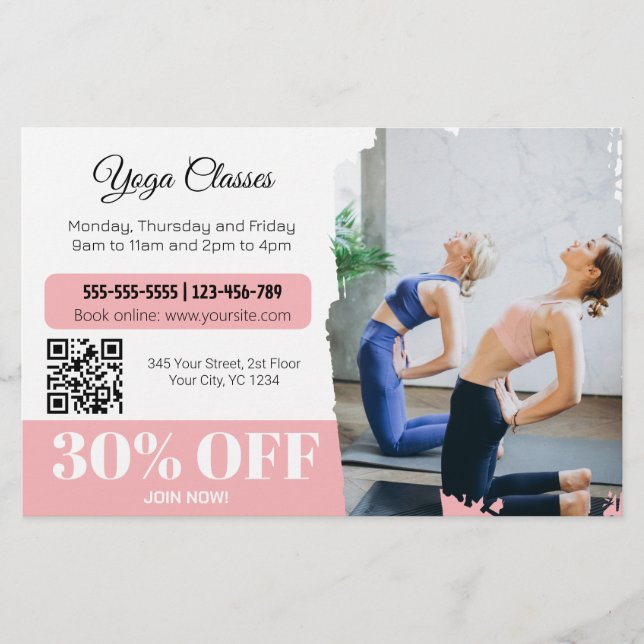 Yogalehrerstudios Flyer (Vorne)