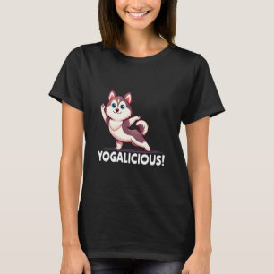 Yogalicious Niedlich Cartoon Husky Dog - Serene Yo T-Shirt