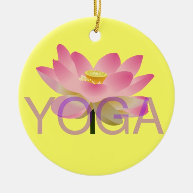 Yogalotosverzierung Keramik Ornament (Vorne)
