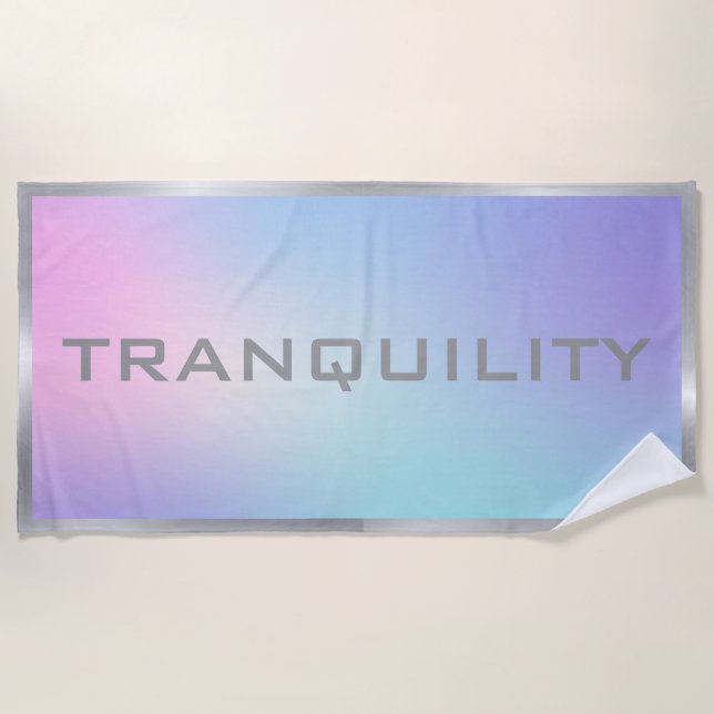 Yogamat aus rosa und blauem Ober Strandtuch (Vorderseite)