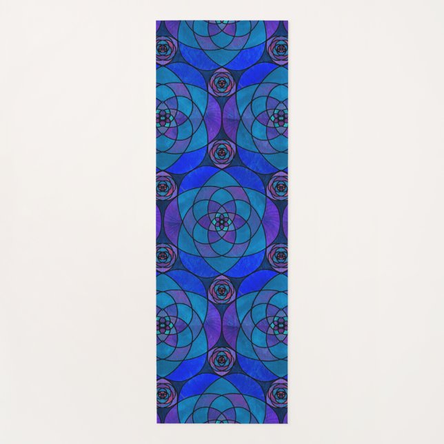 Yogamat mit reichhaltiger Mandala in Juwelenfarbe Yogamatte (Vorderseite)