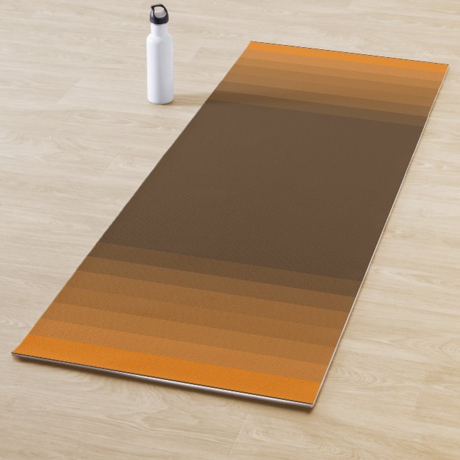 Yogamattel, Orange- und Brauntöne Yogamatte (Beispiel)