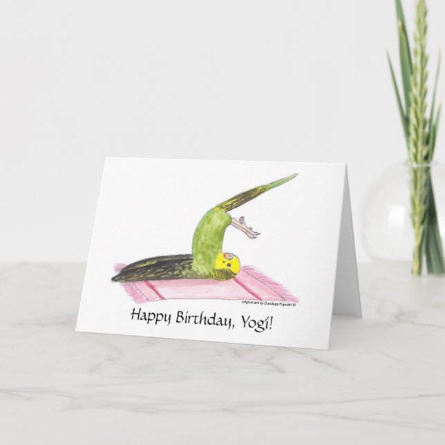 Yogaparakeet-Pflug-Pose Karte (Vorderseite)