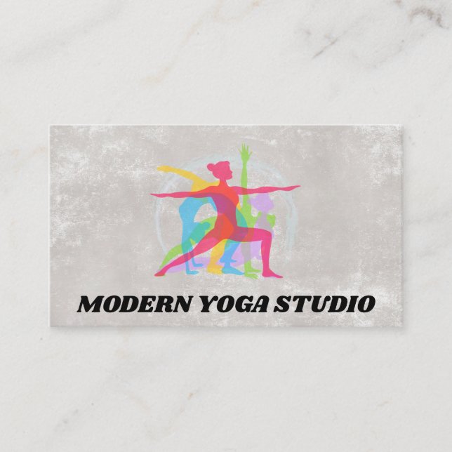 Yogapositionen | Gesundheitsbezogene Fitness Visitenkarte (Vorderseite)