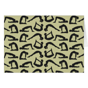 Yogapositionen Silhouetten