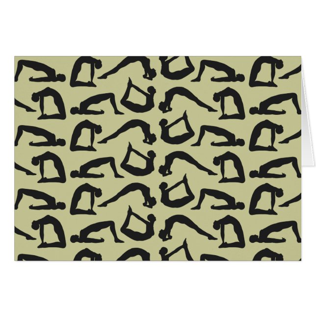 Yogapositionen Silhouetten (Vorderseite (Horizontal))