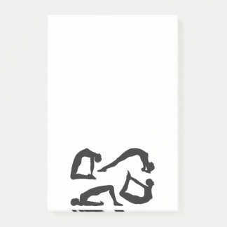 Yogapositionen Silhouetten Post-it Klebezettel