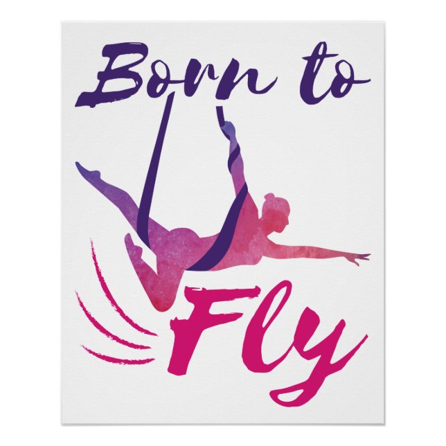 Yogasilden aus der Luft, Geboren zum Fliegen Poster (Vorderseite)