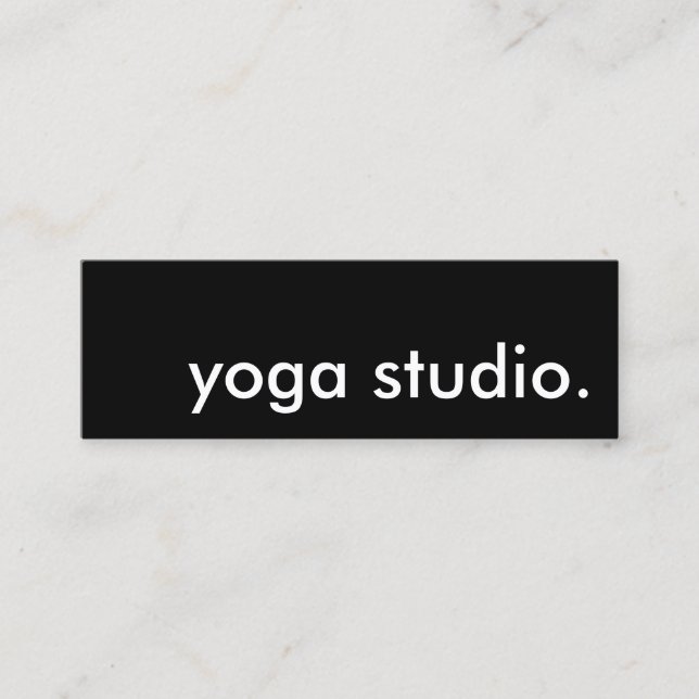 Yogastudio. Mini Visitenkarte (Vorderseite)
