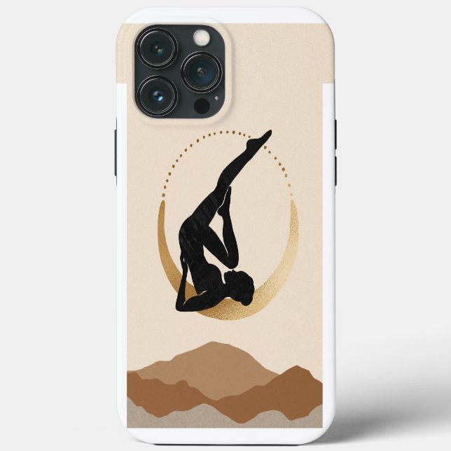 Yogastudio Pose Goldmond modern abstrakten Zen Case-Mate iPhone Hülle (Rückseite)