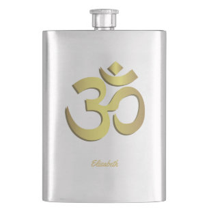 Yogasymbol OM (Om) Namaste Flachmann