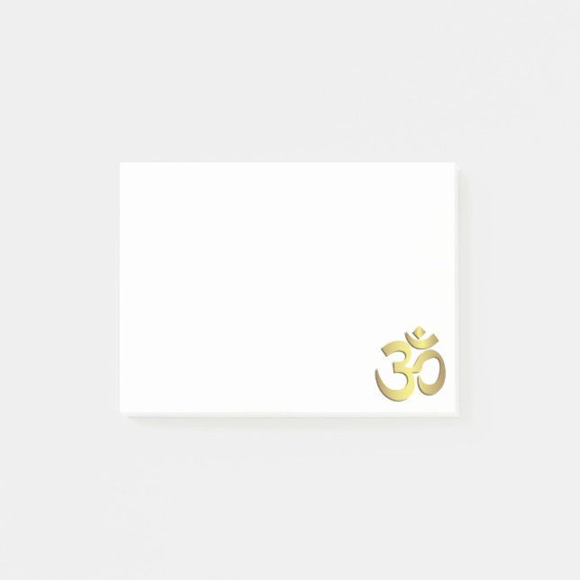 Yogasymbol OM (Om) Namaste Post-it Klebezettel (Vorderseite)