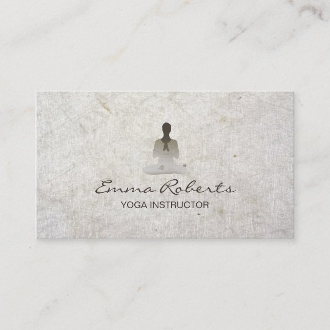 Yogau. Meditationwellness-Salon-Vintages Papier Visitenkarte (Vorderseite)