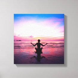 Yogi auf rosa, Yoga-Chakra, Herzchakras, Heiler Leinwanddruck