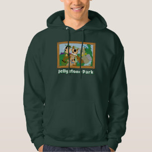Yogi Bär und Freunde gerahmtes Wald-Bild Hoodie