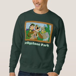 Yogi Bär und Freunde gerahmtes Wald-Bild Sweatshirt