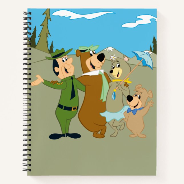 Yogi Bär und Freunde Warm Willkommen Notizbuch (Vorderseite)