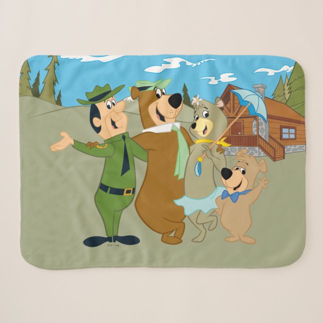 Yogi Bär und Freunde Warm Willkommen Sherpadecke (Vorderseite (Horizontal))