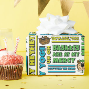 Yogi Bären's Picnic Quotes & Fun Phrases Muster Geschenkpapier
