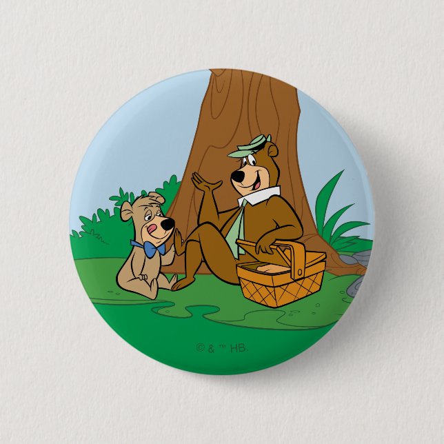 Yogi Bear and Boo Boo Picnic Snack Button (Vorderseite)