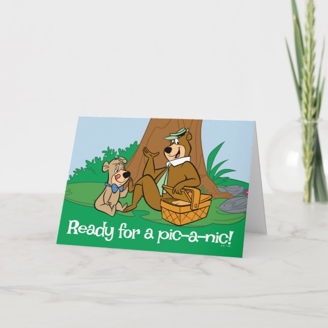 Yogi Bear and Boo Boo Picnic Snack Karte (Vorderseite)