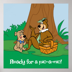Yogi Bear and Boo Boo Picnic Snack Poster