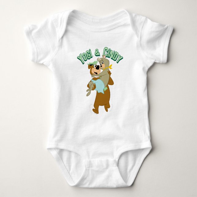 Yogi Bear Carry Cindy Bear Baby Strampler (Vorderseite)