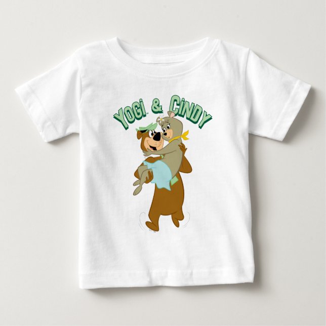 Yogi Bear Carry Cindy Bear Baby T-shirt (Vorderseite)