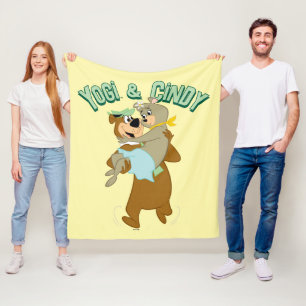 Yogi Bear Carry Cindy Bear Fleecedecke